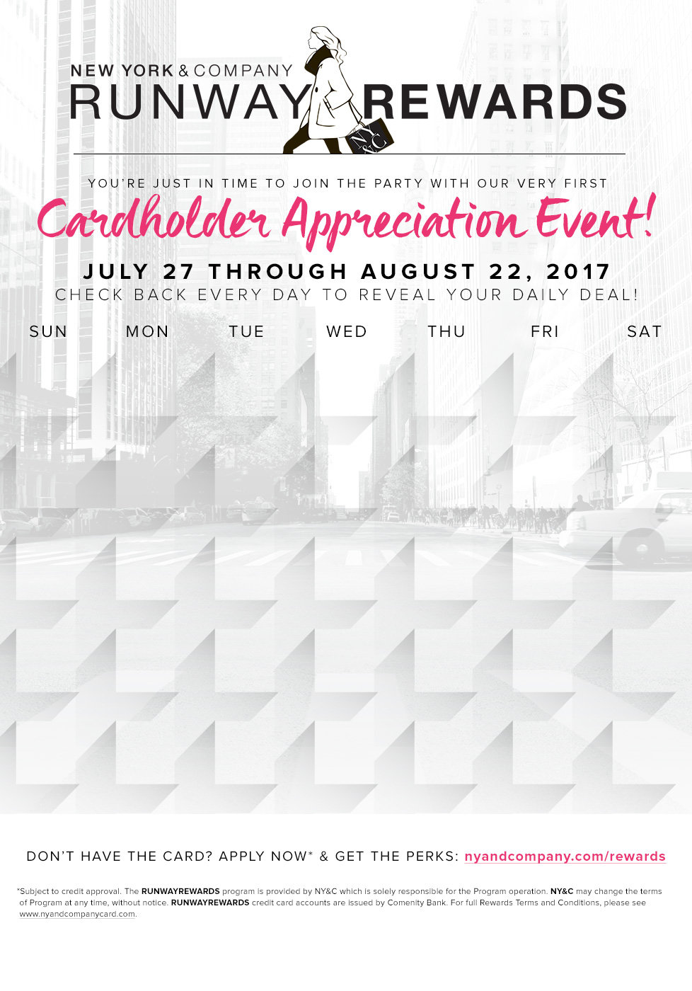 New York And Company Credit Card Payment >> Runwayrewards Cardholder Appreciation Ny Co New York And Company Credit Card Payment >> Runwayrewards Cardholder Appreciation Ny Co