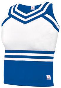 Alleson C101V Cheerleading V Shell Top avec tresse de couleur