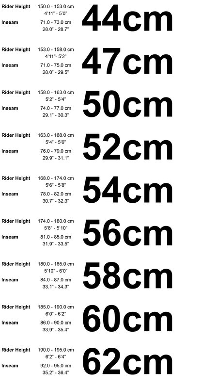 Bike Sizing Guide Danny S Cycles Connecticut New York Bike Shops