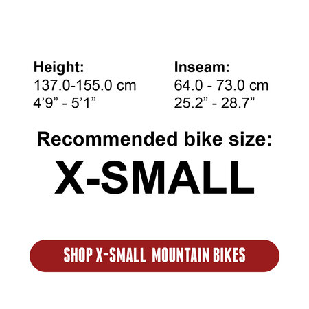 Recommended bike clearance size