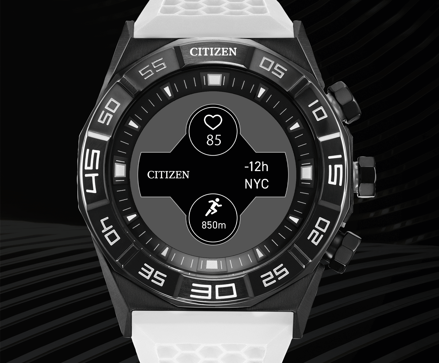 Citizen CZ Smart Gen Hybrid smartwatch 44mm, Continuous Heart Rate Tracking, Fitness Activity, Golf App, Displays Notifications and Messages, Blueto