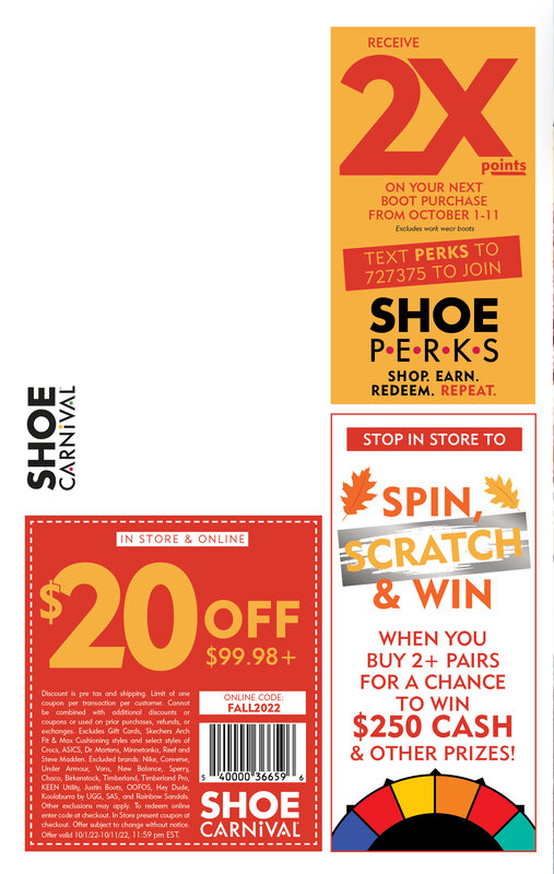 Shoe Carnival Coupons Printable 2022