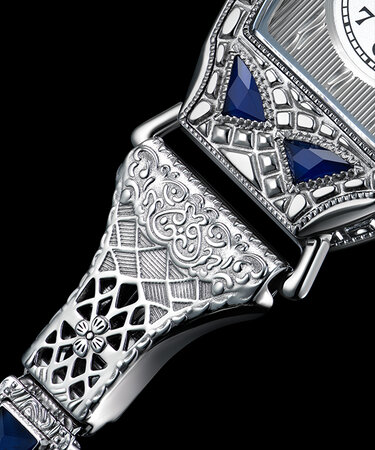 Silver-Tone Dial Stainless Steel Expansion Miss America
