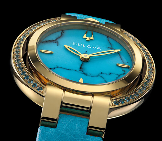 White Dial Leather Strap Rubaiyat Winter 96R254 | Bulova