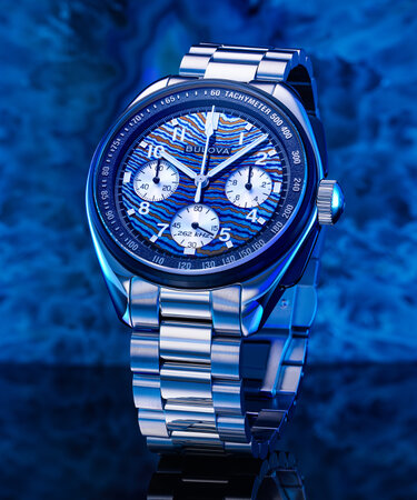 【激レア 世界限定モデル】BULOVA Lunar Pilot 98A329 Blue Dial Stainless Steel Bracelet Lunar Pilot Timascus